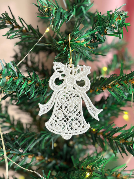 Holiday Edit – Freestanding Lace Ornament “Bell” (White / Gold / Silver / Colourful)