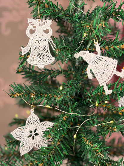 Holiday Edit – Freestanding Lace Ornament “Bell” (White / Gold / Silver / Colourful)