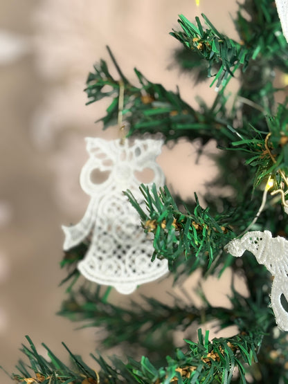 Holiday Edit – Freestanding Lace Ornament “Bell” (White / Gold / Silver / Colourful)