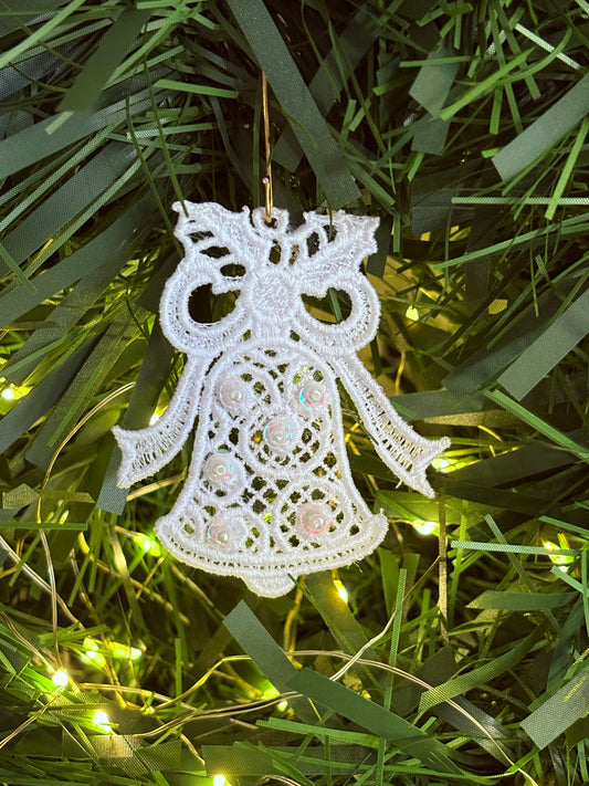 Holiday Edit – Freestanding Lace Ornament “Bell” (White / Gold / Silver / Colourful)